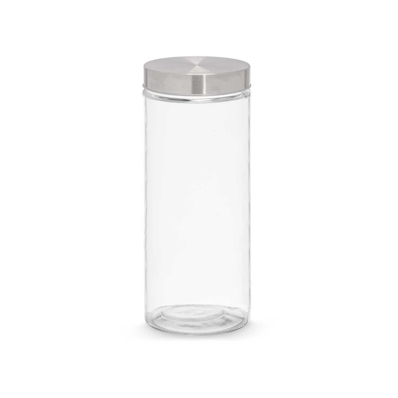 TARRO VIDRIO TAPA ACERO 2,3L