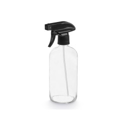PULVERIZADOR EM VIDRO REDONDO TRANSPARENTE 500ML 