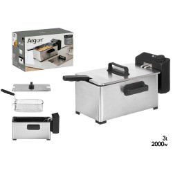 FREIDORA 3L TEFLON ACERO INOXIDABLE 2000W