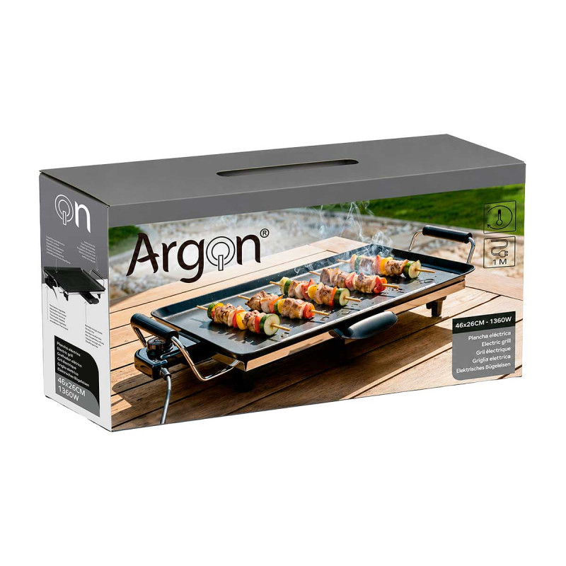 GRILL PLATE HANDLES 46X26 CM 1360W