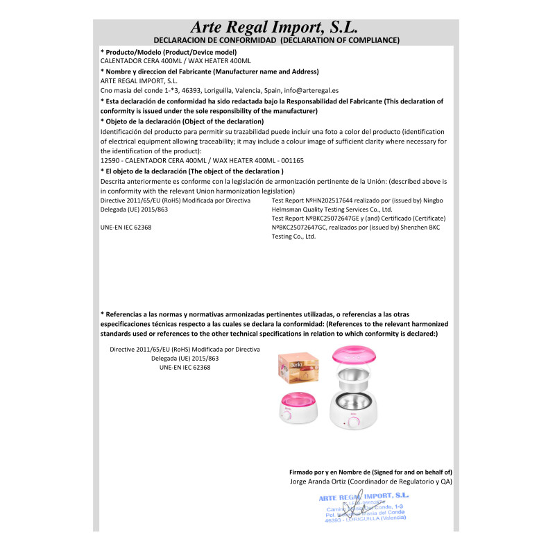 AQUECEDOR DE CERA 500ML