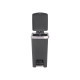 PAPELERA PEDAL RUEDAS GRIS 35L