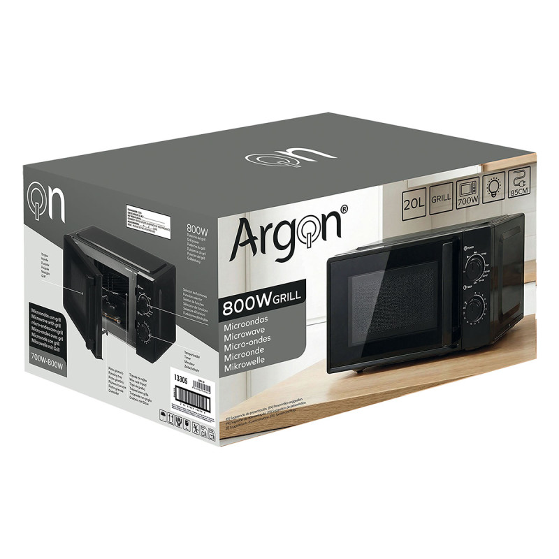 MICRO-ONDES GRILL 20 LTR 800 W NOIR