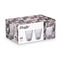 COPO DIAMANTE CINZENTO 270 ML