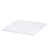 SMALL SQUARE TRANSPARENT PLATE 20X20CM