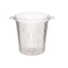 BAC À GLAÇONS RAYÉ EN PLASTIQUE TRANSPARENT 2L