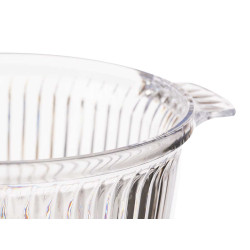 SECCHIELLO GHIACCIO A RIGHE PLASTICA TRASPARENTE 2