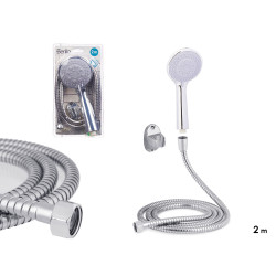 TELEFONO DOCCIA TUBO 2 M REG BASE GRIGIO