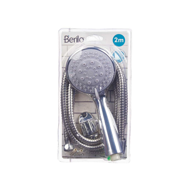 TELEFONO DOCCIA TUBO 2 M REG BASE GRIGIO