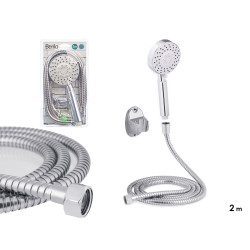 TELEFONO DOCCIA TUBO 2 M REG BASE BIANCA