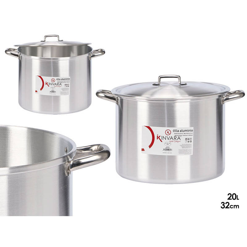OLLA ALUMINIO 32 CM 20 L