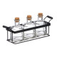SET 3 FRASCAS TAPON CORCHO 200 ML SOPORTE METAL