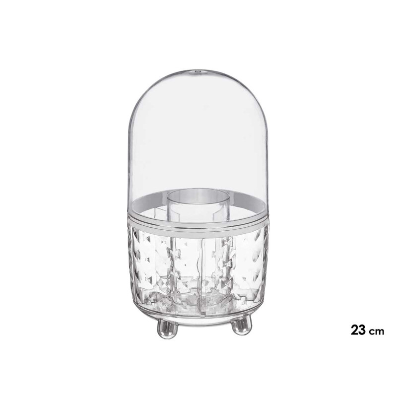 ORGANIZADOR COSMETICO ROTATIVO CUPULA PLASTICA