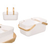CESTA PLASTICO DOBLE ASA BLANCA