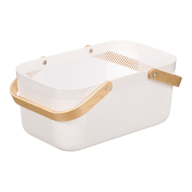 CESTINO PLASTICA DOPPIO MANICO BIANCO
