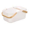 CESTINO PLASTICA DOPPIO MANICO BIANCO
