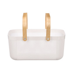 CESTINO PLASTICA DOPPIO MANICO BIANCO