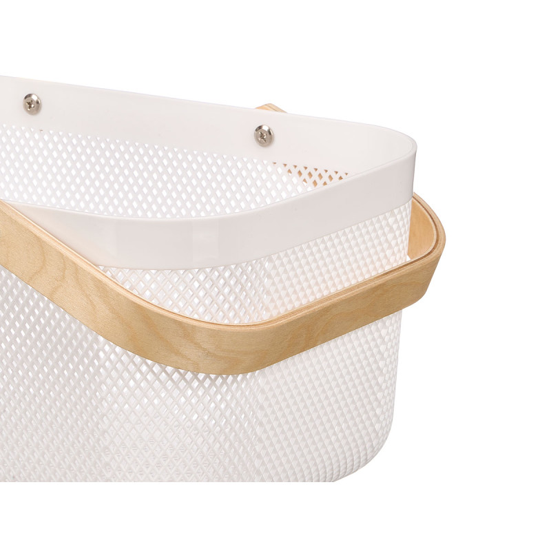 CESTA PLASTICO DOBLE ASA BLANCA