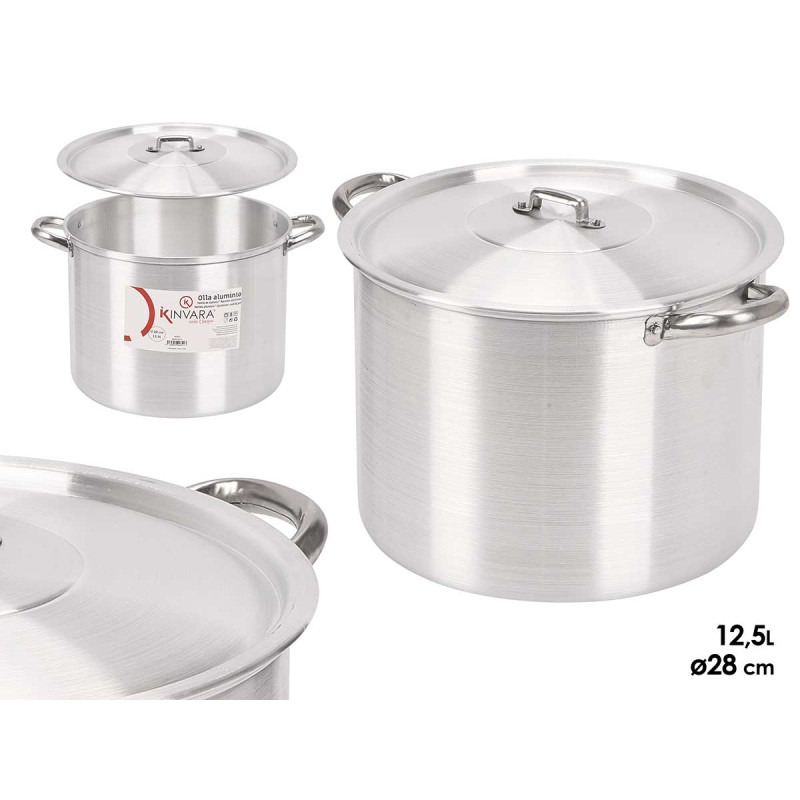 MARMITE 28 CM 12,5 L ALUMINIUM