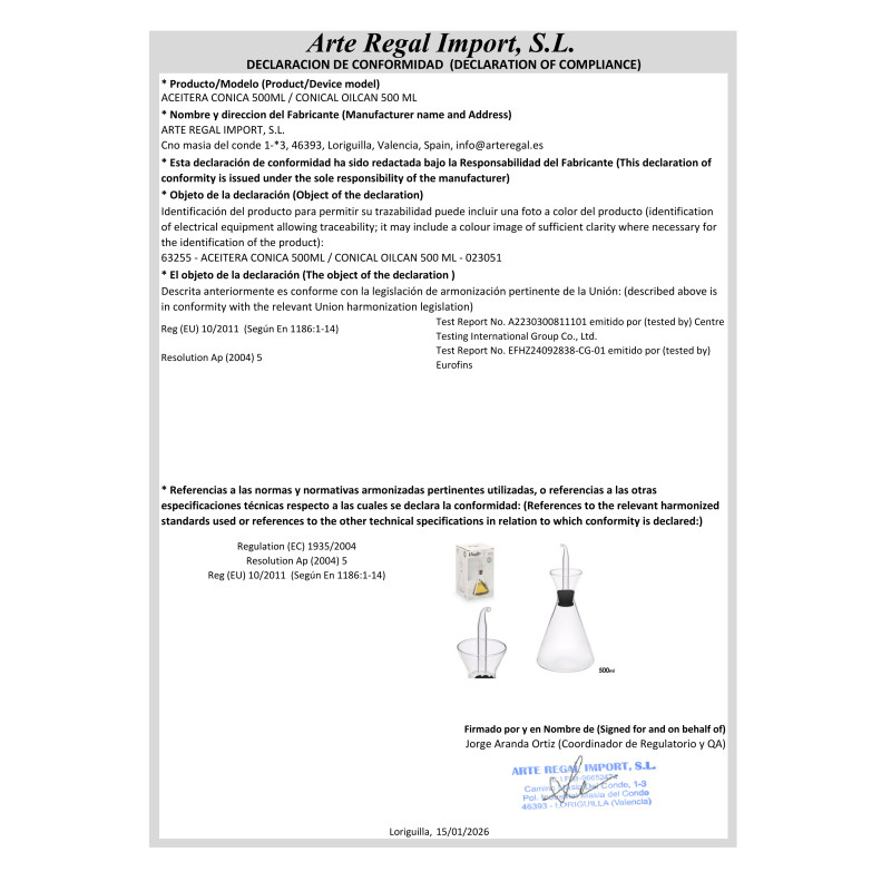 ACEITERA CONICA 500ML