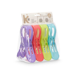 SET 4 PINCES À LINGE ASSORT 4 COULEURS GRAND