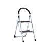 STEEL LADDER WHITE 2 STEPS GREY