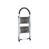 STEEL LADDER WHITE 2 STEPS GREY