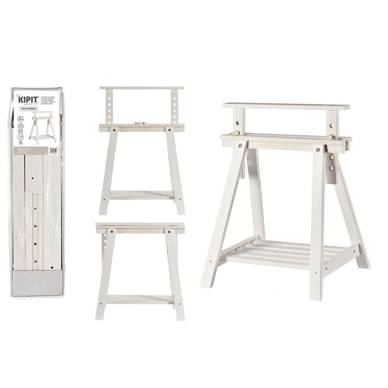 CAVALLETTO REGOLABILE LEGNO BIANCO