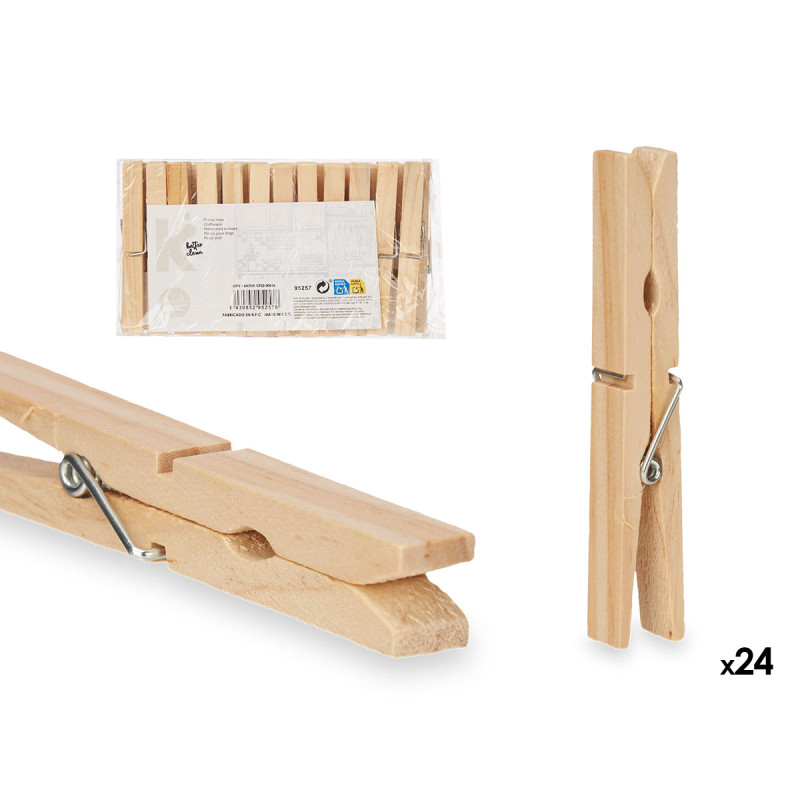 SET 24 WOODEN TWEEZERS LARGE