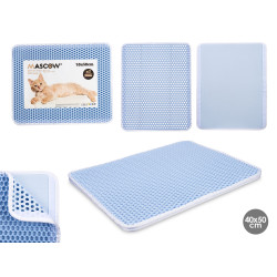 TAPETE WC P GATO CAPA AZUL DUPLA 40 X 50CM