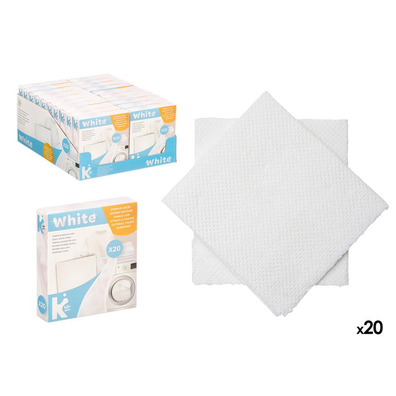 SET 20 COLOUR CATCHER WIPES WHITE CLOTHES