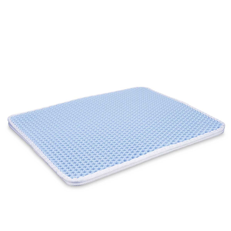 FELPUDO ARENERO DOBLE CAPA AZUL 40 X 50 CM