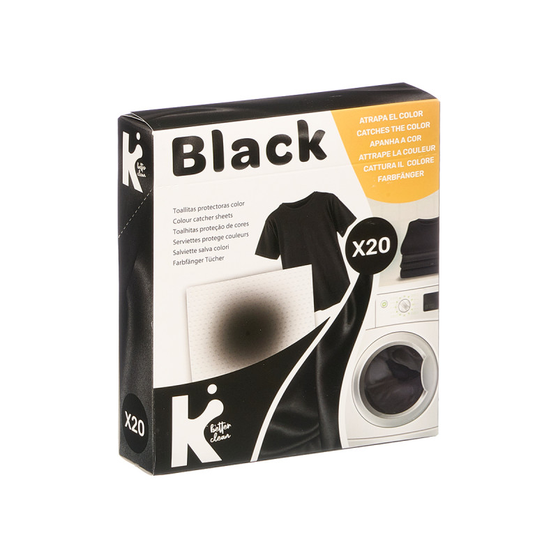 SET 20 COLOUR CATCHER WIPES BLACK CLOTHES