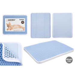 TAPETE WC P GATO CAPA AZUL DUPLA 45 X 60CM