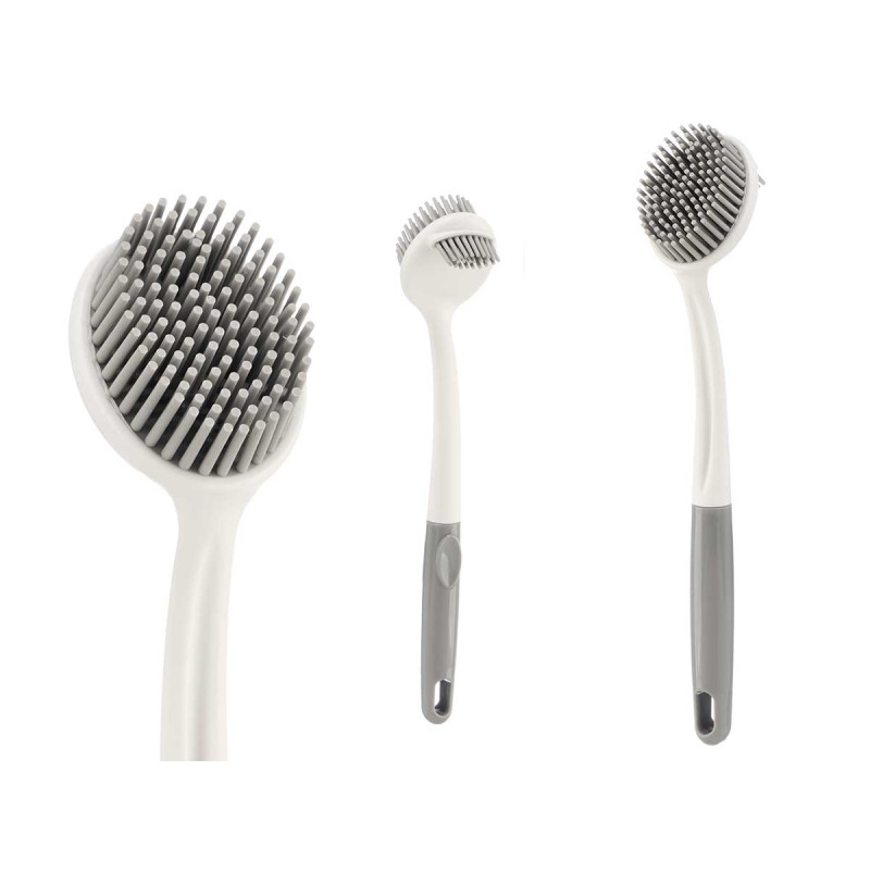 SPAZZOLA MANICO SILICONE PER PULIRE 