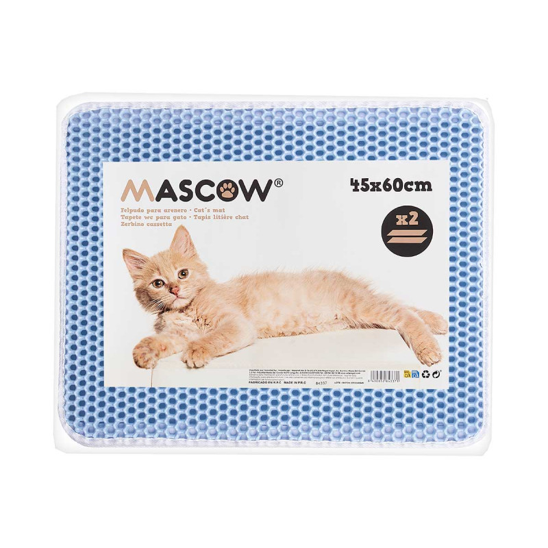 TAPETE WC P GATO CAPA AZUL DUPLA 45 X 60CM