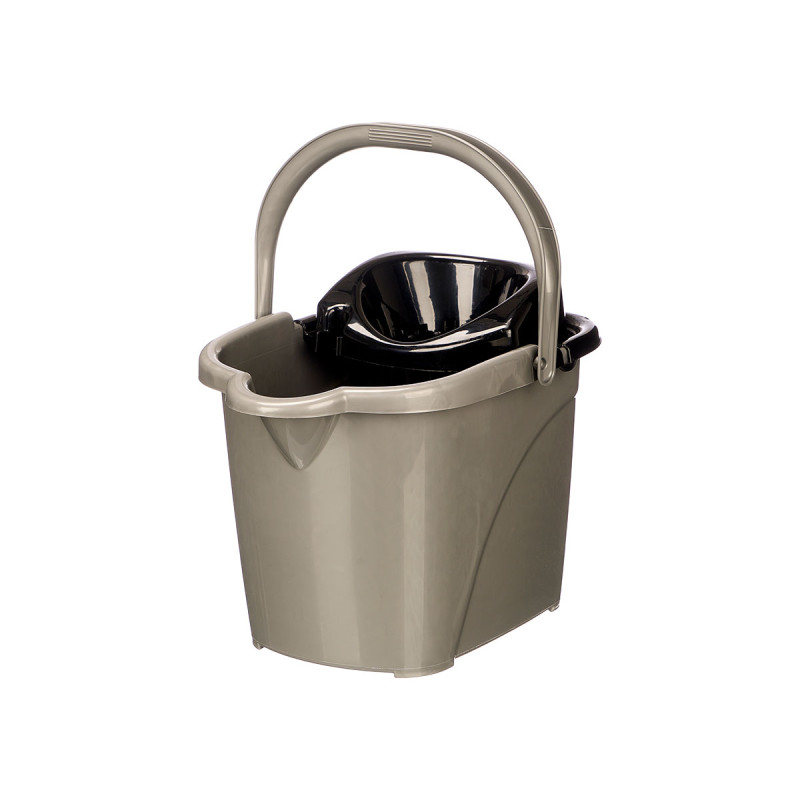 BALDE PARA ESFREGONA 15L PRETO CINZENTO