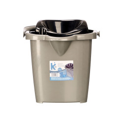 BALDE PARA ESFREGONA 15L PRETO CINZENTO
