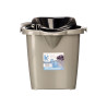 BUCKET SCRUB 15L BLACK GRAY