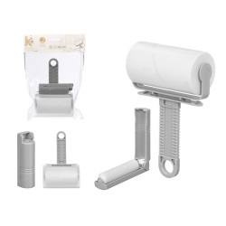 CONJUNTO 2 ESCOVAS SILICONE REMOCAO COTAO CINZENTA
