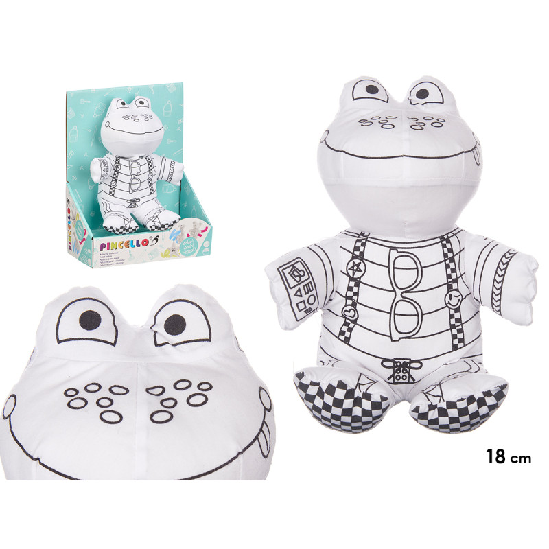 PELUCHE À COLORIER GRENOUILLE 21CM