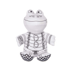 PELUCHE À COLORIER GRENOUILLE 21CM