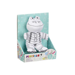 PELUCHE À COLORIER GRENOUILLE 21CM