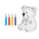 HUCHA OSO CERAMICA CON 4 ROTULADORES