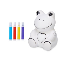 FROG MONEYBOX CERAMICS WITH 4 FELT-TIPPED PEN