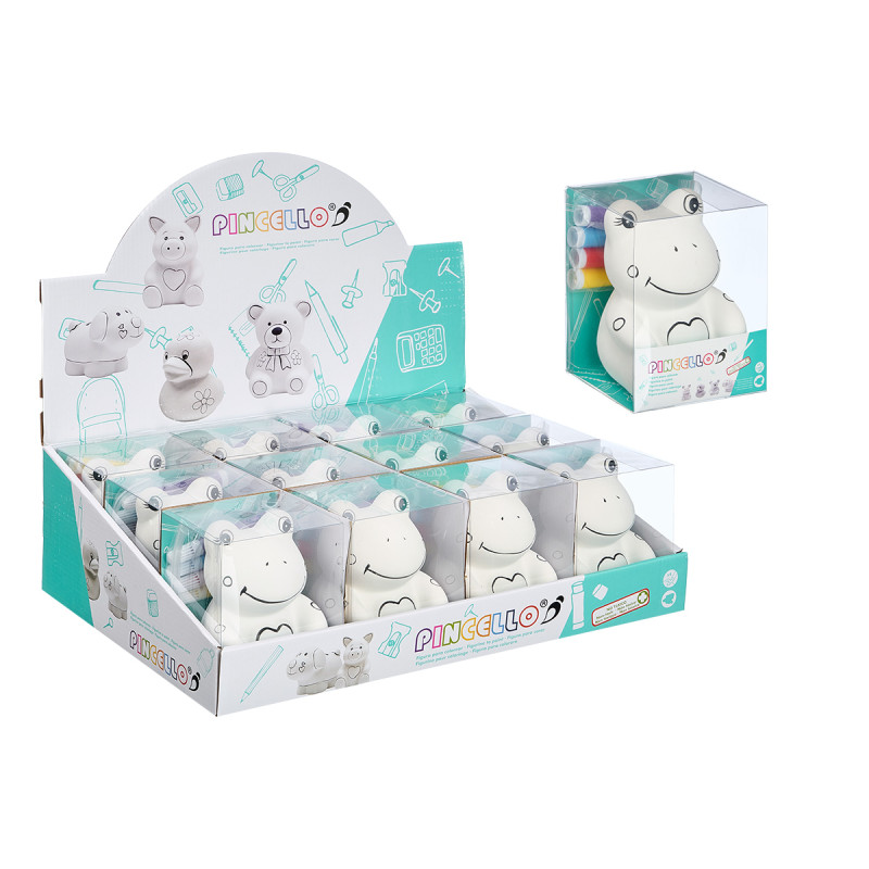 HUCHA RANA CERAMICA CON 4 ROTULADORES