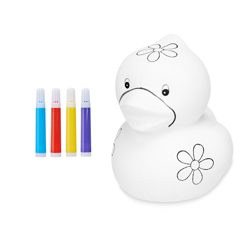 HUCHA PATITO CERAMICA CON 4 ROTULADORES