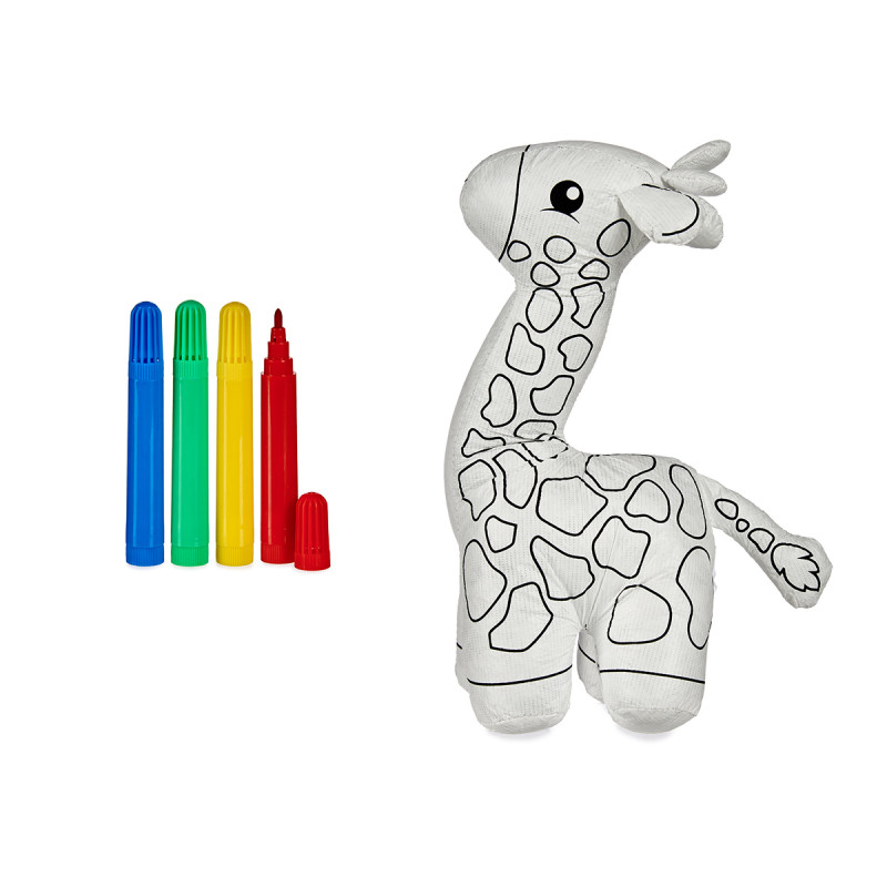 PELUCHE GIRAFFA DA DIPINGERE PENNARELLO