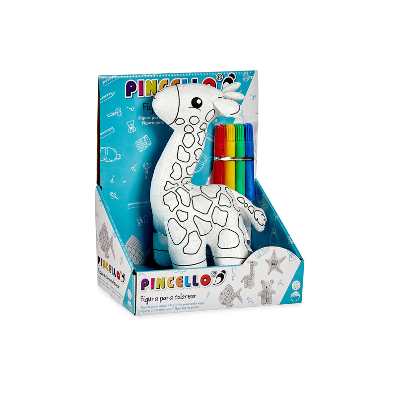 PELUCHE GIRAFA PARA PINTAR COM MARCADOR