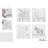 LIENZO MANUALIDAD 25X25CM ANIMALES SURT 4
